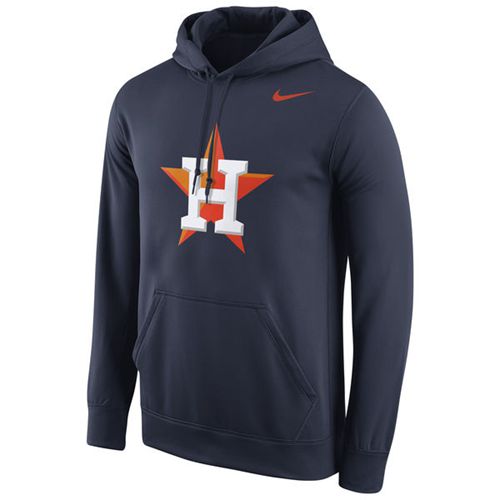 Houston Astros Nike Logo Performance Navy Pullover MLB Hoodie - Click Image to Close
